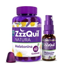 ZzzQuil Natura Gummies de Melatonina 60 unidades + Spray Oral de Melatonina 30ml